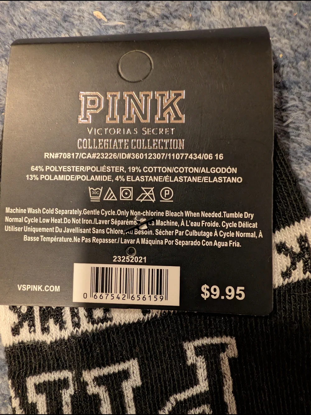 PINK Victoria's Secret 32D Seamless Lightly Lined Orange Bra And NWT Socks